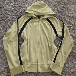Pastel Lime Velour Track Suit Jacket